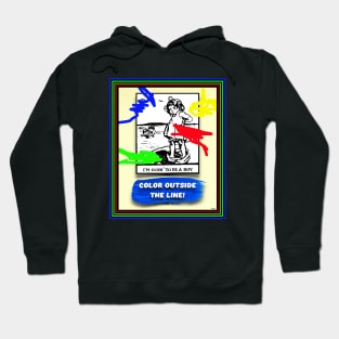 BREAK RULES COLOR OUTSIDE THE LINES Hoodie